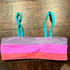 Beach Lingo colorblocked bikini top size 14